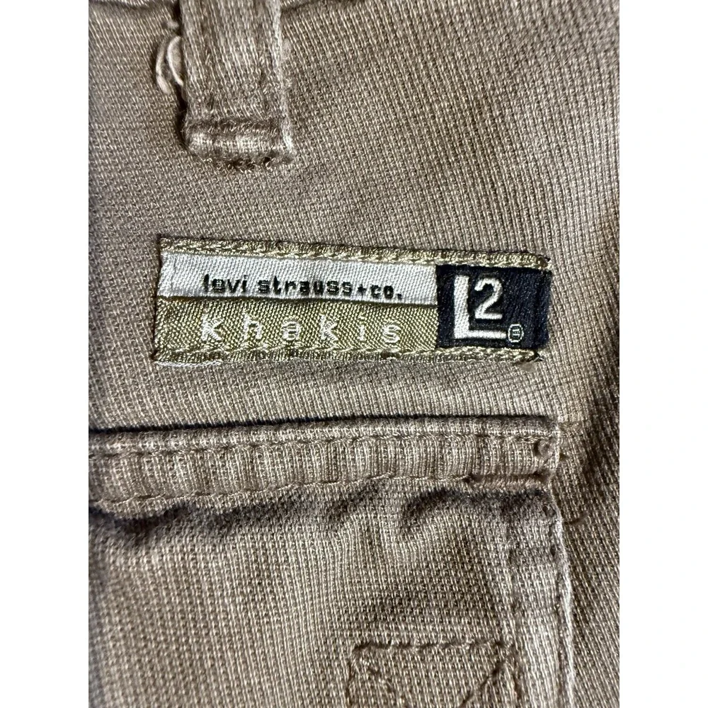 Vintage Levi's L2 Cargo Shorts Mens‎ Size 38x12 Khaki Baggy Loose Fit 1999 Y2K